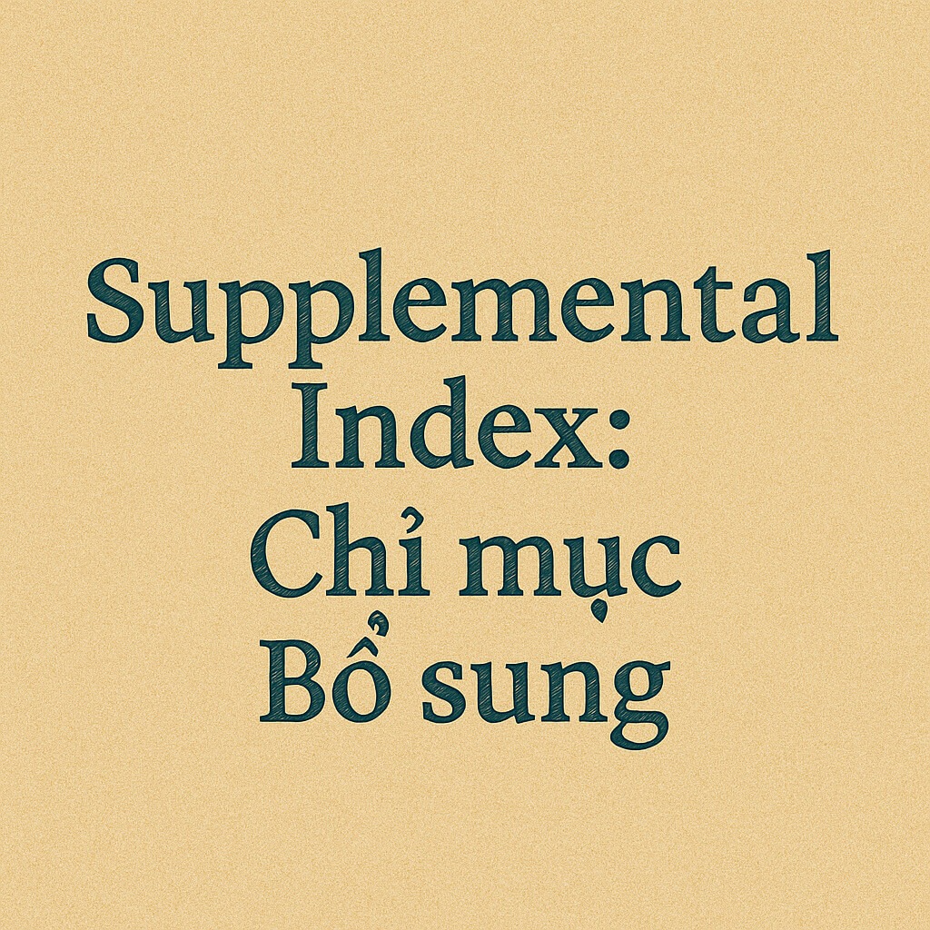 Supplemental Index: Chỉ mục Bổ sung
